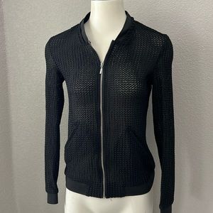 Zara Mesh Bomber Full Zip Jacket XSmall